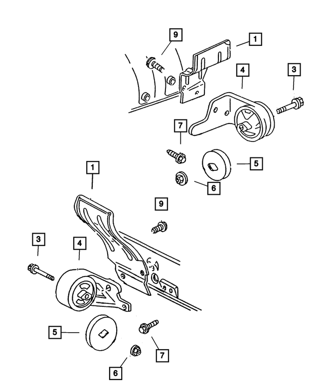 52018235AB - Engine Mounting: Engine Mount Insulator for Mopar Image