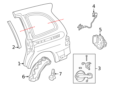 Side Panel & Components for 2005 Mercury Monterey #0