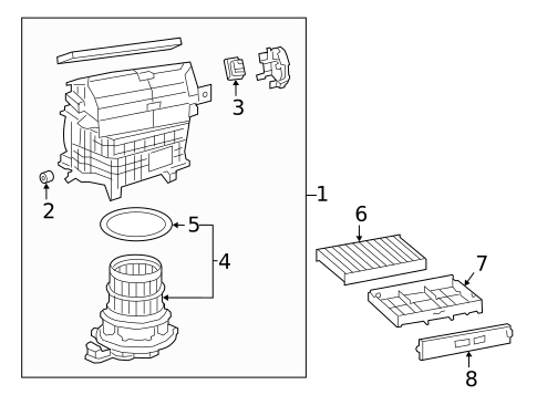Blower Motor & Fan for 2019 Lexus LS500 #0