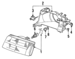 4A0941105 - Electrical: Lens &amp; Housing for Audi Image