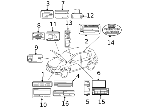 Labels for 2007 Toyota RAV4 #0