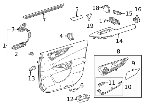 Interior Trim - Front Door for 2025 Lexus NX350h #2