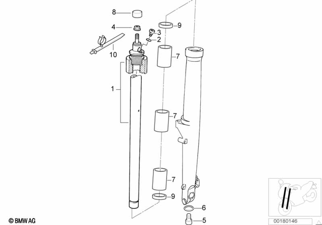 31427671574 - Front Axle, Front Suspension: Stanchion -  for BMW-Motorrad Image