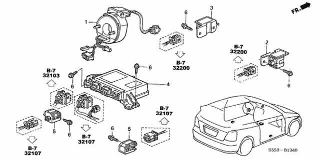 SRS Unit for 2003 Honda Civic #0