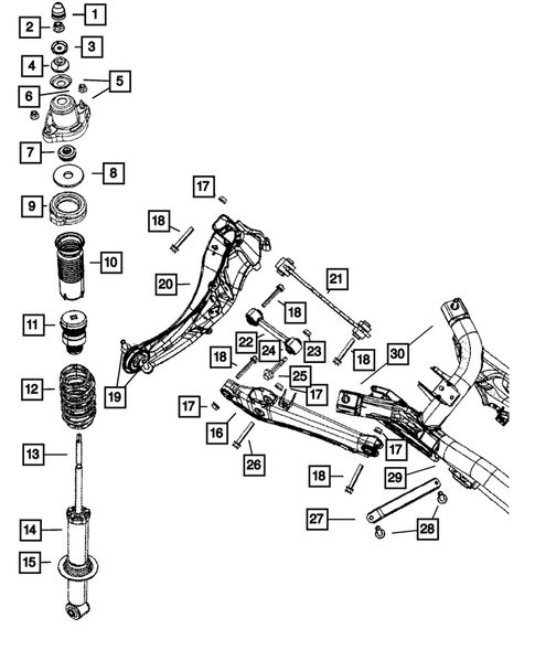 Rear Suspension and Cradle for 2015 Jeep Compass #0