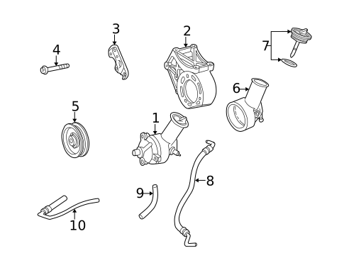 Pump & Hoses for 1999 Mazda B4000 #0