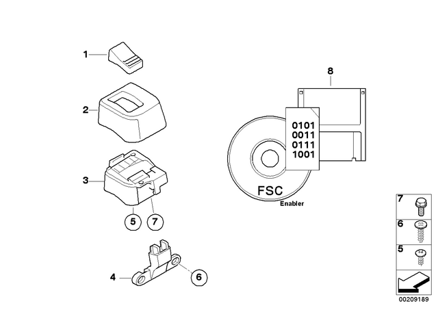 61317697279 - Maintenance &amp; Technology: Switch-Housing Upper Section for BMW-Motorrad Image