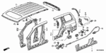 4645S9VA12ZZ - Body/Air Conditioning: PANEL SET, L. FR. (OUTER) for Honda Image