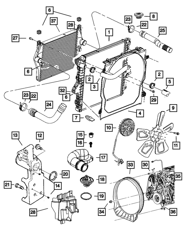 55056695AC - Cooling: Charge Air Cooler Duct, Outlet, Left for Mopar Image image