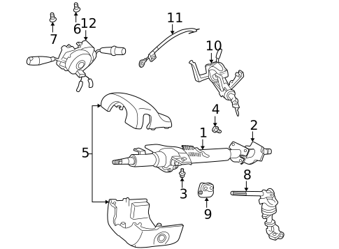Steering Column Assembly for 2003 Suzuki Grand Vitara #0