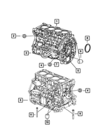 4892823AA - 2.4L Gas; Engine: Cylinder Block Oil Hole Plug for Mopar Image