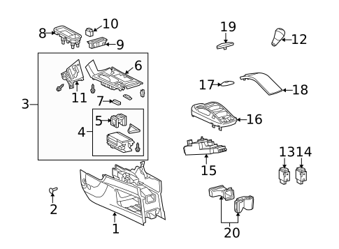 Center Console for 2015 Lexus RX350 #3
