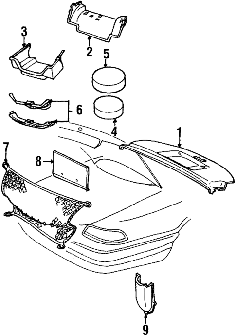 Interior Trim - Rear Body for 1995 Ford Crown Victoria #0