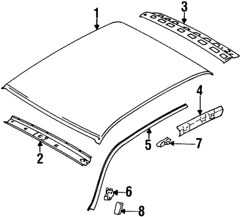 Exterior Trim - Roof for 1996 Suzuki Swift #0