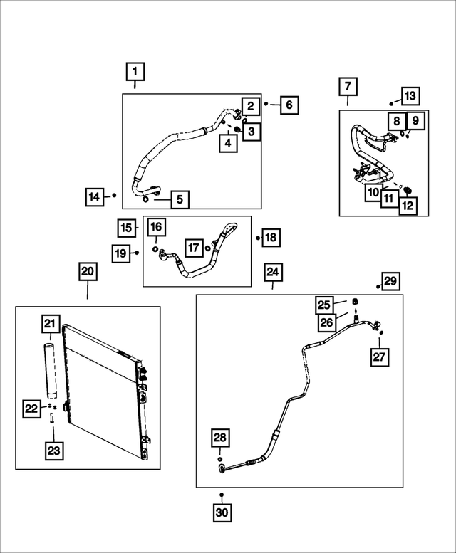 68158879AB - Air Conditioners and Heaters: A/c Discharge Line for Mopar Image