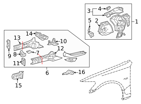 Structural Components & Rails for 2009 Lexus GS450h #0