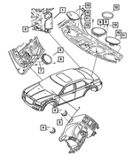 5030270AD - Instrument Panel and Radios and Consoles: Audio Amplifier for Chrysler: 300 | Dodge: Charger, Magnum Image