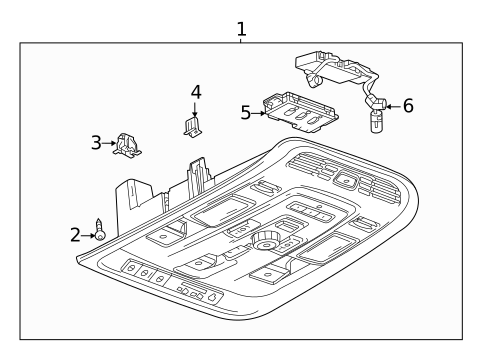Overhead Console for 2025 Chevrolet Suburban #2