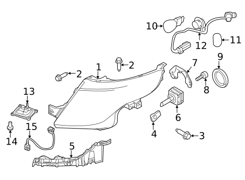 Headlamp Components for 2012 Ford Explorer #0