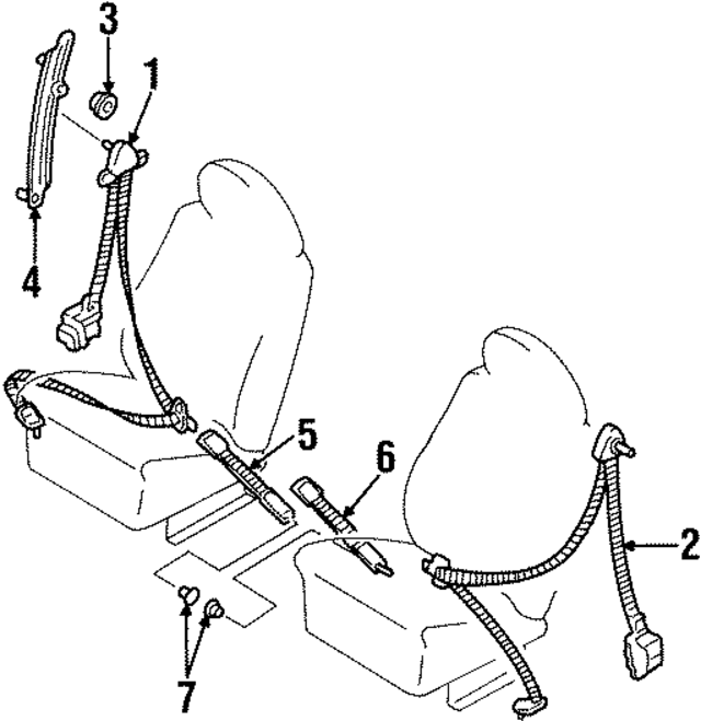 K01G57731J96 - : Lap &amp; Shoulder Belt for Kia Image