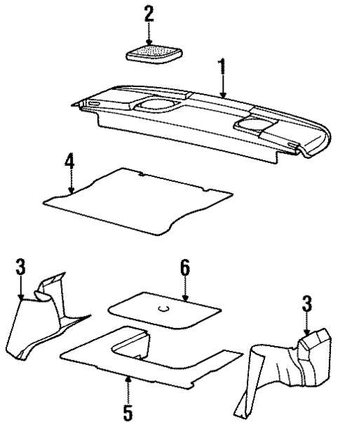 Interior Trim - Rear Body for 1994 Saturn SC1 #0