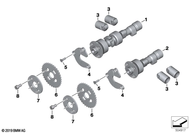 11318409692 - : Camshaft Right for BMW-Motorrad Image