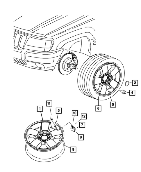 Wheels and Hardware for 2004 Jeep Grand Cherokee #0