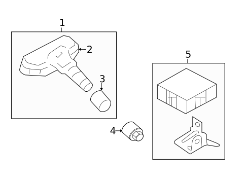 Tire Pressure Monitor Components for 2013 Hyundai Sonata #0