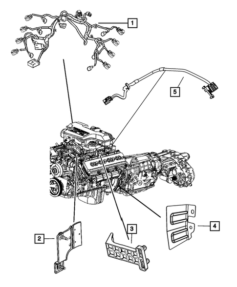 Wiring-Powertrain for 2009 Dodge Ram 3500 #0