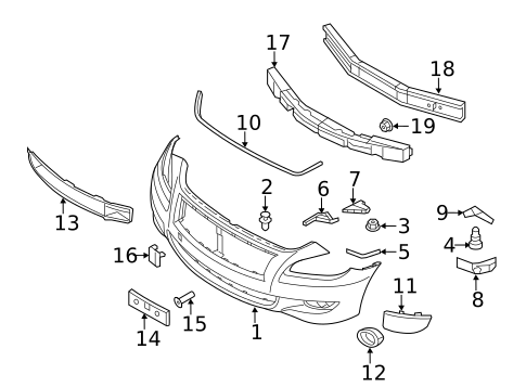 Front Bumper for 2014 INFINITI Q70 #0