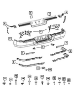 68719362AA - Frame, Bumper and Fascia: Rear Valance, Right for Mopar Image