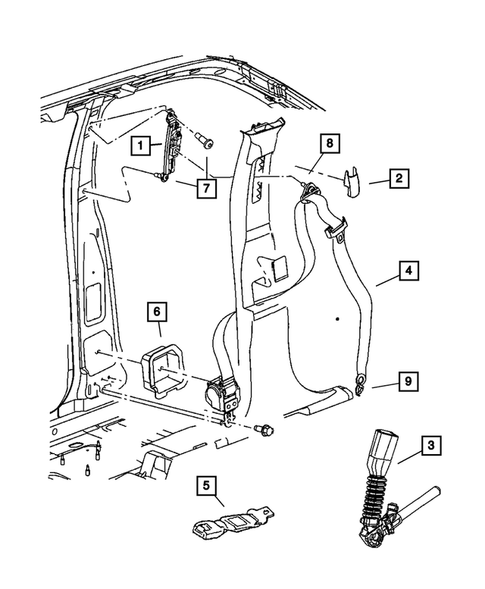 Seat Belts for 2009 Jeep Commander #0