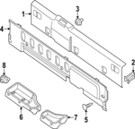 799119BU2A - Body: Back Panel Trim for Nissan: Frontier Image