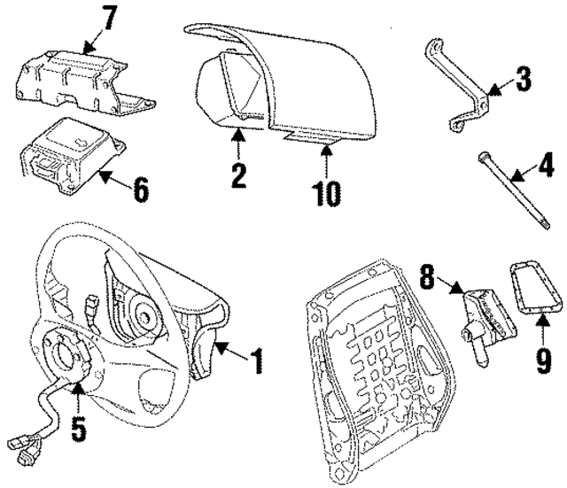 9138364 - Electrical: Driver Air Bag for GM Image