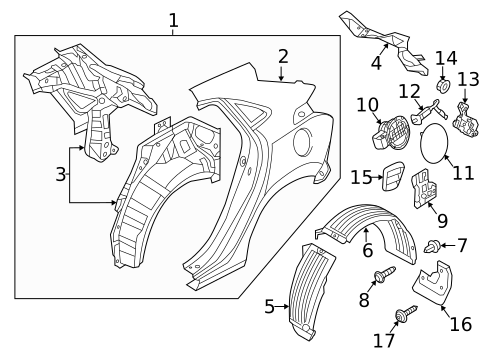 Exterior Trim - Quarter Panel for 2014 Hyundai Elantra GT #0