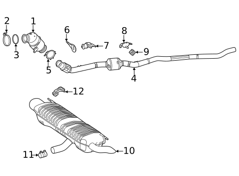 Exhaust Components for 2021 Mercedes-Benz GLE350 #0