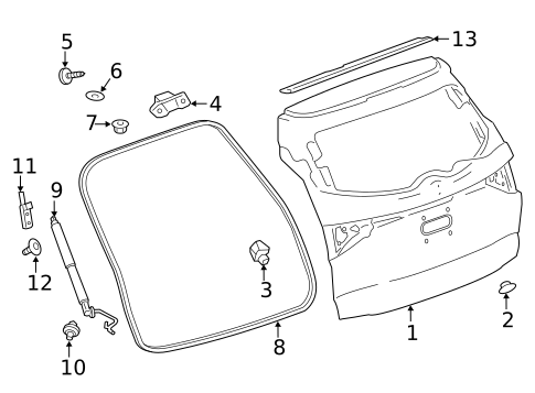Liftgate for 2024 Buick Enclave #3