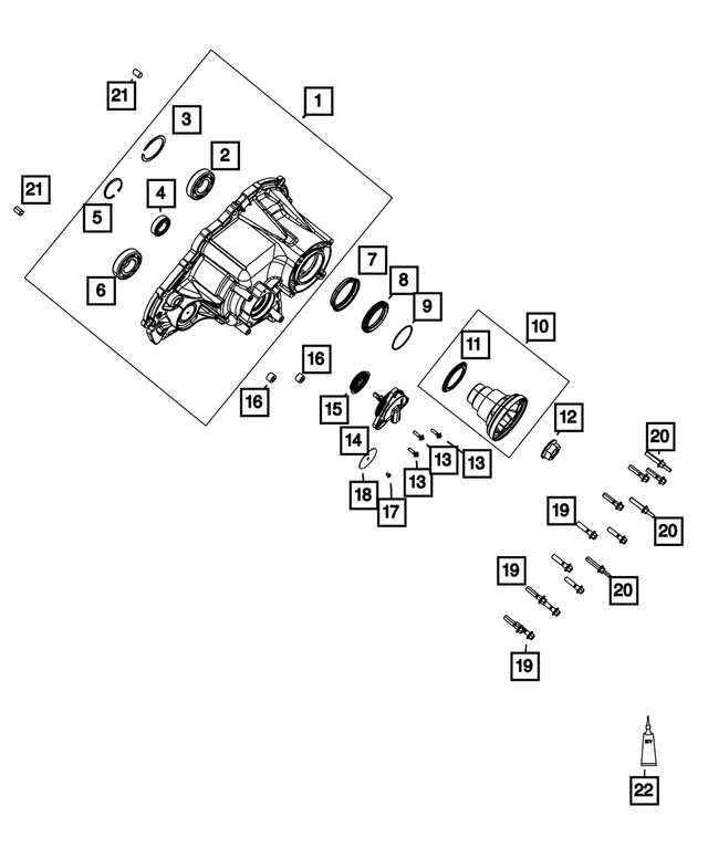 68071230AB - MP3023; 2 Speed Transfer Case: Rear Case Half for Mopar Image image