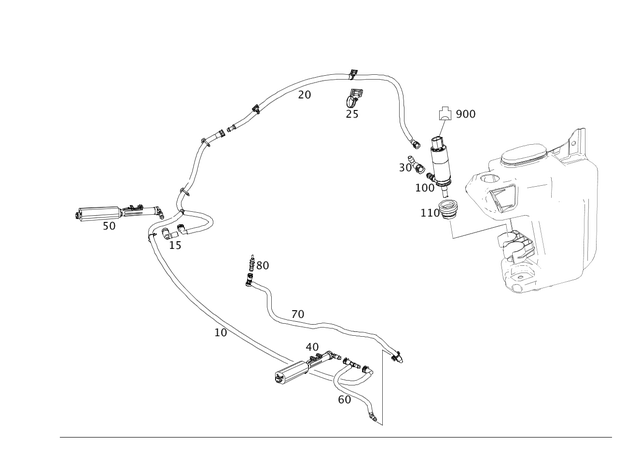 9950390 - Windshield Washer, Emergency Equipmt: Cable Strap for Mercedes-Benz Image image