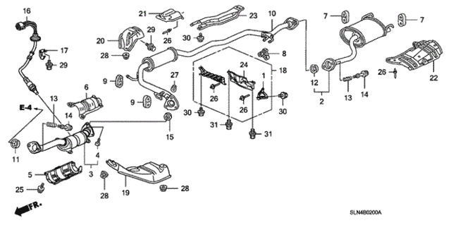 Exhaust Pipe - Muffler for 2007 Honda Fit #0