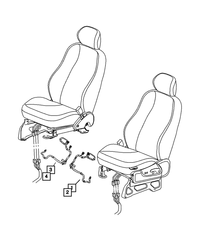 5143082AA - Electrical: Seat Wiring, Right for Mopar Image