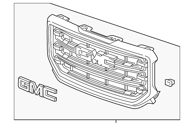 Yibei-tech Chrome Front Upper Grille For GMC Sierra 1500 2016-2019 - Horizontal Billet, ABS Plastic