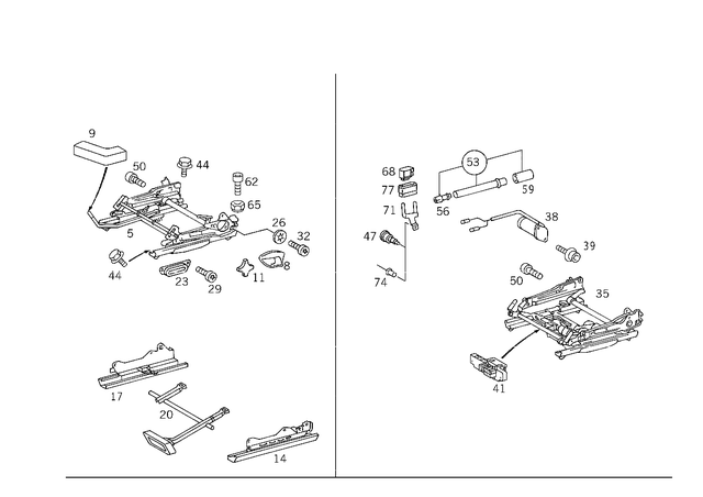 2029100013 - Front Seats: Reinforcement for Mercedes-Benz Image image