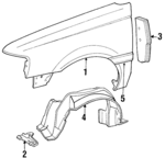 F23Z16005A - Body: Fender for Ford Image