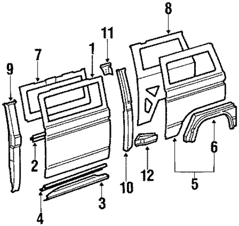 Side Panel for 1990 Volkswagen Vanagon #0
