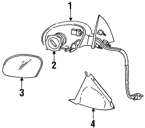 Mirrors for 1996 Ford Taurus #0