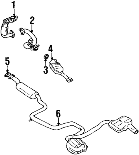 Exhaust Components for 1999 Ford Contour #0