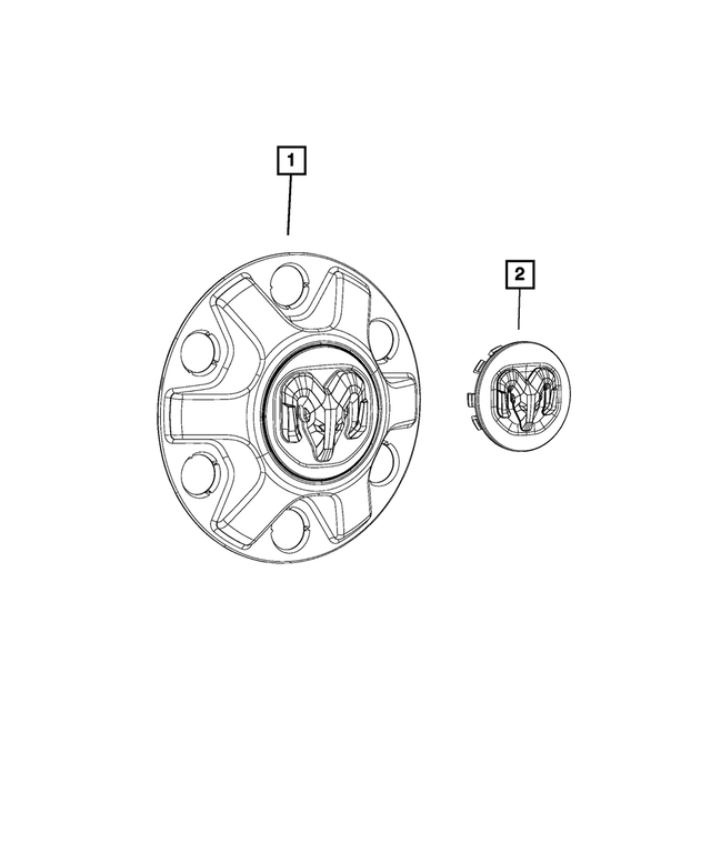 « 68650630AA – Wheels : Centre De Roue Enjoliveur pour Mopar Image »
