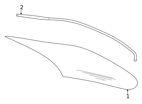 Glass & Hardware - Back for 2000 Mercedes-Benz CLK320 #0