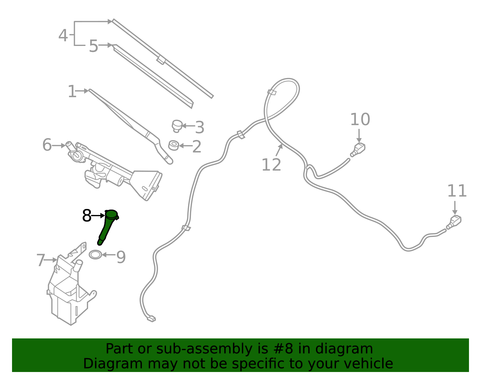 2013-2023 Nissan Washer Fluid Reservoir Filler Pipe 28915-3TA0B ...